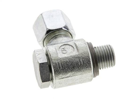 10L & G1/4'' Verzinkt Stalen Swivel Joint Snijringkoppeling Buitendraad 315bar NBR O-ring Draaibaar ISO 8434-1