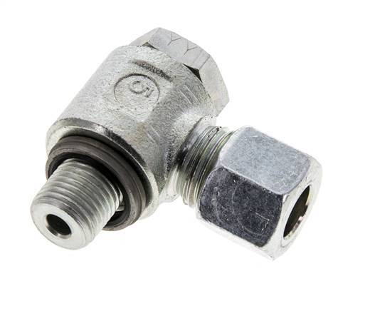 10L & G1/4'' Verzinkt Stalen Swivel Joint Snijringkoppeling Buitendraad 315bar NBR O-ring Draaibaar ISO 8434-1