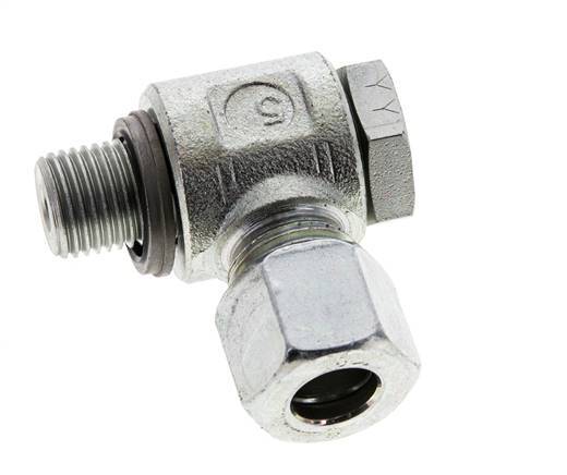 10L & G1/4'' Verzinkt Stalen Swivel Joint Snijringkoppeling Buitendraad 315bar NBR O-ring Draaibaar ISO 8434-1