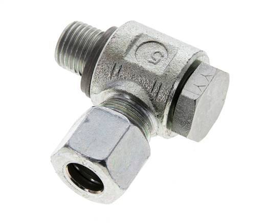10L & G1/4'' Verzinkt Stalen Swivel Joint Snijringkoppeling Buitendraad 315bar NBR O-ring Draaibaar ISO 8434-1