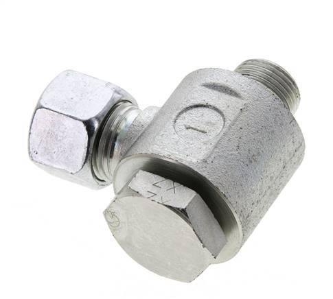 12L & G3/8'' Verzinkt Stalen Swivel Joint Snijringkoppeling Buitendraad 315bar NBR O-ring Draaibaar ISO 8434-1