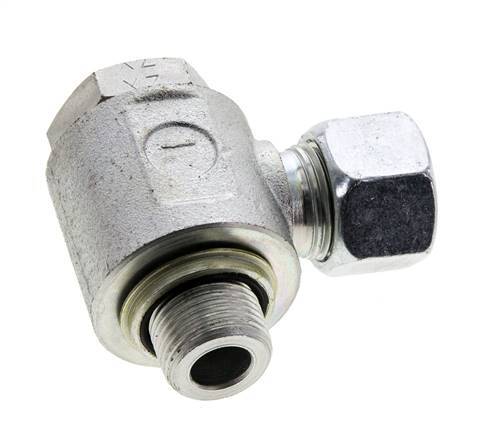 12L & G3/8'' Verzinkt Stalen Swivel Joint Snijringkoppeling Buitendraad 315bar NBR O-ring Draaibaar ISO 8434-1