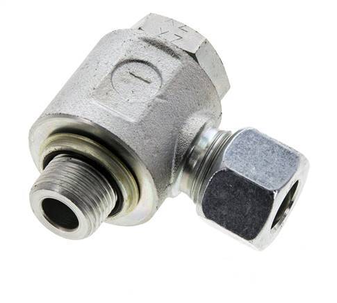 12L & G3/8'' Verzinkt Stalen Swivel Joint Snijringkoppeling Buitendraad 315bar NBR O-ring Draaibaar ISO 8434-1