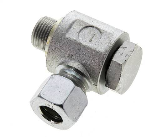 12L & G3/8'' Verzinkt Stalen Swivel Joint Snijringkoppeling Buitendraad 315bar NBR O-ring Draaibaar ISO 8434-1