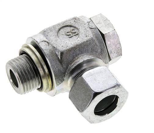 15L & G1/2'' Verzinkt Stalen Swivel Joint Snijringkoppeling Buitendraad 315bar NBR O-ring Draaibaar ISO 8434-1
