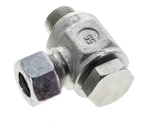 15L & G1/2'' Verzinkt Stalen Swivel Joint Snijringkoppeling Buitendraad 315bar NBR O-ring Draaibaar ISO 8434-1