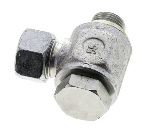 15L & G1/2'' Verzinkt Stalen Swivel Joint Snijringkoppeling Buitendraad 315bar NBR O-ring Draaibaar ISO 8434-1
