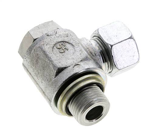 15L & G1/2'' Verzinkt Stalen Swivel Joint Snijringkoppeling Buitendraad 315bar NBR O-ring Draaibaar ISO 8434-1