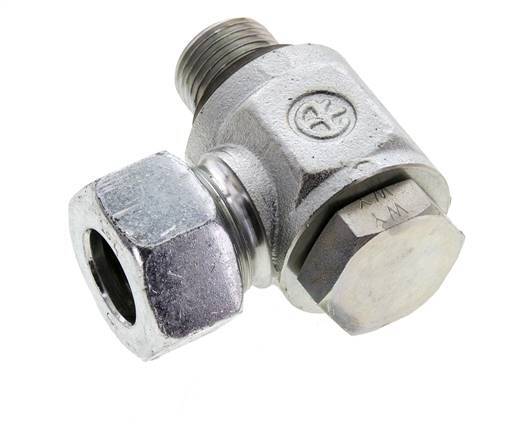 18L & G1/2'' Verzinkt Stalen Swivel Joint Snijringkoppeling Buitendraad 315bar NBR O-ring Draaibaar ISO 8434-1