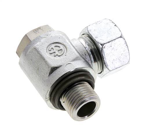 18L & G1/2'' Verzinkt Stalen Swivel Joint Snijringkoppeling Buitendraad 315bar NBR O-ring Draaibaar ISO 8434-1