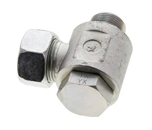 22L & G3/4'' Verzinkt Stalen Swivel Joint Snijringkoppeling Buitendraad 160bar NBR O-ring Draaibaar ISO 8434-1