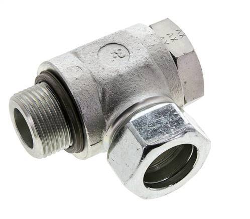 28L & G1'' Verzinkt Stalen Swivel Joint Snijringkoppeling Buitendraad 160bar NBR O-ring Draaibaar ISO 8434-1