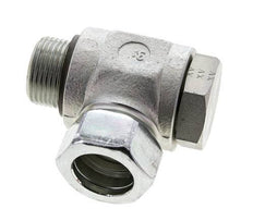 28L & G1'' Verzinkt Stalen Swivel Joint Snijringkoppeling Buitendraad 160bar NBR O-ring Draaibaar ISO 8434-1