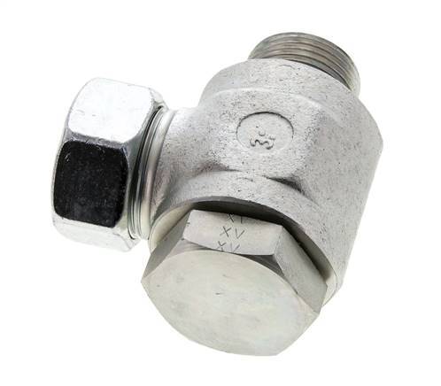 28L & G1'' Verzinkt Stalen Swivel Joint Snijringkoppeling Buitendraad 160bar NBR O-ring Draaibaar ISO 8434-1