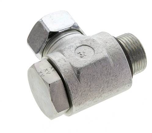 28L & G1'' Verzinkt Stalen Swivel Joint Snijringkoppeling Buitendraad 160bar NBR O-ring Draaibaar ISO 8434-1