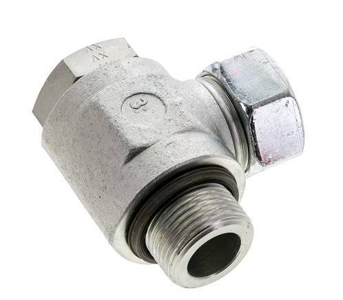 28L & G1'' Verzinkt Stalen Swivel Joint Snijringkoppeling Buitendraad 160bar NBR O-ring Draaibaar ISO 8434-1