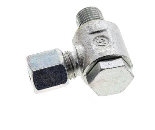 6S & G1/4'' Verzinkt Stalen Swivel Joint Snijringkoppeling Buitendraad 400bar NBR O-ring Draaibaar ISO 8434-1