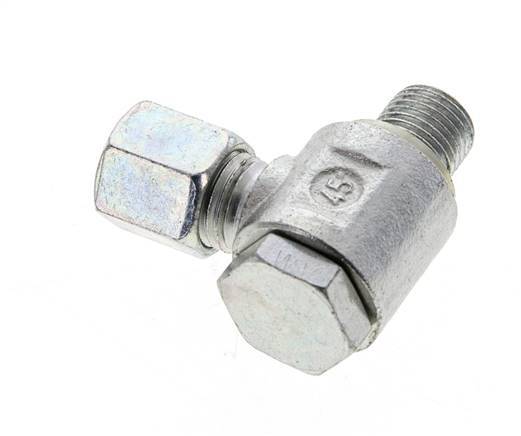 6S & G1/4'' Verzinkt Stalen Swivel Joint Snijringkoppeling Buitendraad 400bar NBR O-ring Draaibaar ISO 8434-1