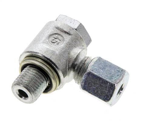 6S & G1/4'' Verzinkt Stalen Swivel Joint Snijringkoppeling Buitendraad 400bar NBR O-ring Draaibaar ISO 8434-1