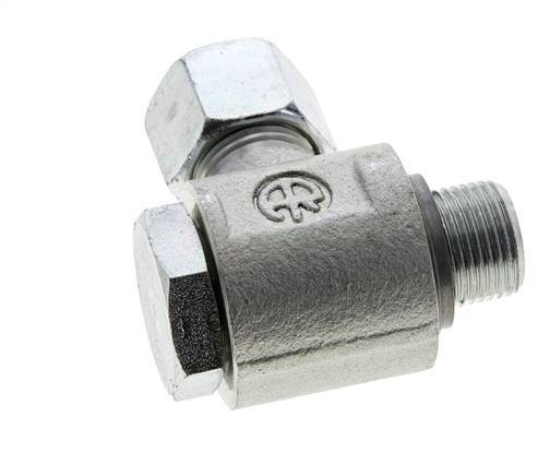 10S & G3/8'' Verzinkt Stalen Swivel Joint Snijringkoppeling Buitendraad 400bar NBR O-ring Draaibaar ISO 8434-1