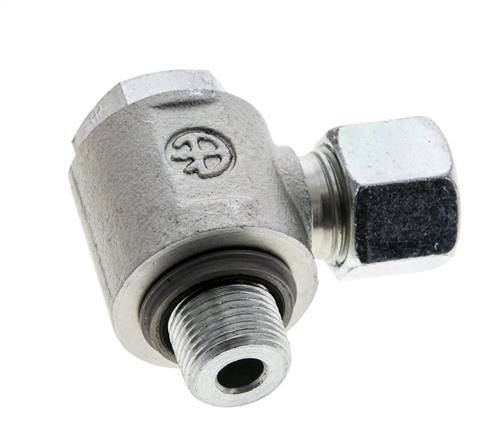 10S & G3/8'' Verzinkt Stalen Swivel Joint Snijringkoppeling Buitendraad 400bar NBR O-ring Draaibaar ISO 8434-1