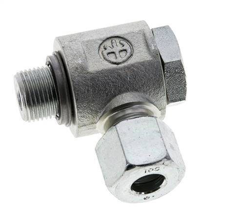 10S & G3/8'' Verzinkt Stalen Swivel Joint Snijringkoppeling Buitendraad 400bar NBR O-ring Draaibaar ISO 8434-1