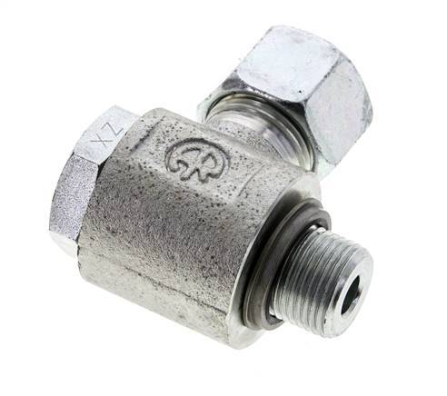 12S & G3/8'' Verzinkt Stalen Swivel Joint Snijringkoppeling Buitendraad 400bar NBR O-ring Draaibaar ISO 8434-1