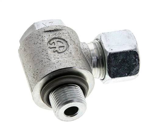 12S & G3/8'' Verzinkt Stalen Swivel Joint Snijringkoppeling Buitendraad 400bar NBR O-ring Draaibaar ISO 8434-1