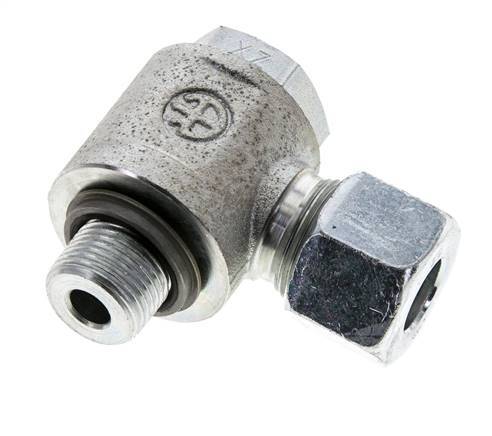 12S & G3/8'' Verzinkt Stalen Swivel Joint Snijringkoppeling Buitendraad 400bar NBR O-ring Draaibaar ISO 8434-1