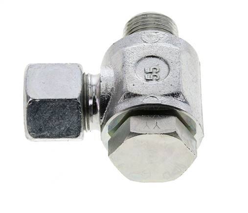 14S & G1/2'' Verzinkt Stalen Swivel Joint Snijringkoppeling Buitendraad 400bar NBR O-ring Draaibaar ISO 8434-1