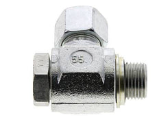 14S & G1/2'' Verzinkt Stalen Swivel Joint Snijringkoppeling Buitendraad 400bar NBR O-ring Draaibaar ISO 8434-1