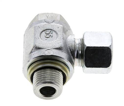 14S & G1/2'' Verzinkt Stalen Swivel Joint Snijringkoppeling Buitendraad 400bar NBR O-ring Draaibaar ISO 8434-1