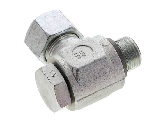 16S & G1/2'' Verzinkt Stalen Swivel Joint Snijringkoppeling Buitendraad 400bar NBR O-ring Draaibaar ISO 8434-1