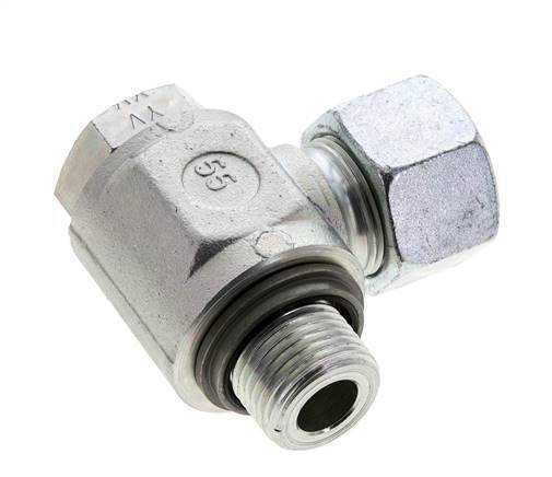 16S & G1/2'' Verzinkt Stalen Swivel Joint Snijringkoppeling Buitendraad 400bar NBR O-ring Draaibaar ISO 8434-1
