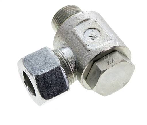 20S & G3/4'' Verzinkt Stalen Swivel Joint Snijringkoppeling Buitendraad 400bar NBR O-ring Draaibaar ISO 8434-1