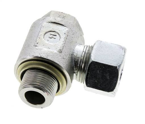 20S & G3/4'' Verzinkt Stalen Swivel Joint Snijringkoppeling Buitendraad 400bar NBR O-ring Draaibaar ISO 8434-1