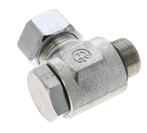 25S & G1'' Zink plated Steel Swivel Joint Cutting Fitting with Male Threads 250 bar NBRO-ring Rotatable ISO 8434-1