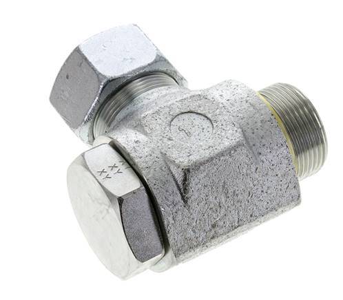 30S & G1-1/4'' Zink plated Steel Swivel Joint Cutting Fitting with Male Threads 250 bar NBRO-ring Rotatable ISO 8434-1