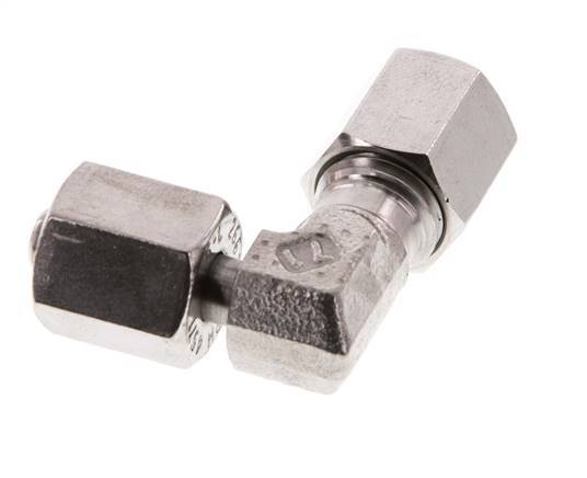 6L RVS L-Vorm Snijringkoppeling Draaidoorvoer 315bar FKM Verstelbaar ISO 8434-1