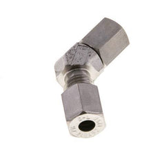 6L RVS 45gr L-stuk Snijringkoppeling Draaidoorvoer 315bar FKM O-ring en Afdichtconus Verstelbaar ISO 8434-1