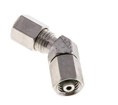 6L RVS 45gr L-stuk Snijringkoppeling Draaidoorvoer 315bar FKM O-ring en Afdichtconus Verstelbaar ISO 8434-1