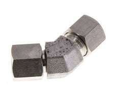 10L RVS 45gr L-stuk Snijringkoppeling Draaidoorvoer 315bar FKM O-ring en Afdichtconus Verstelbaar ISO 8434-1
