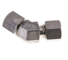 10L RVS 45gr L-stuk Snijringkoppeling Draaidoorvoer 315bar FKM O-ring en Afdichtconus Verstelbaar ISO 8434-1