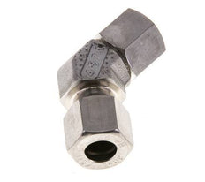 10L RVS 45gr L-stuk Snijringkoppeling Draaidoorvoer 315bar FKM O-ring en Afdichtconus Verstelbaar ISO 8434-1
