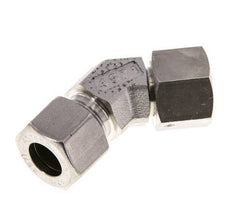 12L RVS 45gr L-stuk Snijringkoppeling Draaidoorvoer 315bar FKM O-ring en Afdichtconus Verstelbaar ISO 8434-1