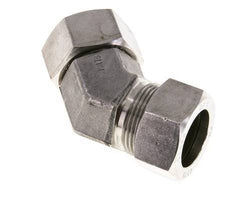 28L RVS 45gr L-stuk Snijringkoppeling Draaidoorvoer 160bar FKM O-ring en Afdichtconus Verstelbaar ISO 8434-1