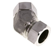 35L RVS 45gr L-stuk Snijringkoppeling Draaidoorvoer 160bar FKM O-ring en Afdichtconus Verstelbaar ISO 8434-1