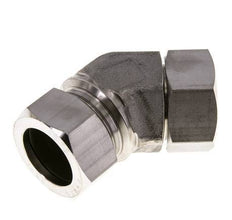 35L RVS 45gr L-stuk Snijringkoppeling Draaidoorvoer 160bar FKM O-ring en Afdichtconus Verstelbaar ISO 8434-1