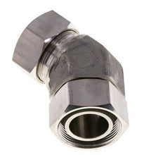 35L RVS 45gr L-stuk Snijringkoppeling Draaidoorvoer 160bar FKM O-ring en Afdichtconus Verstelbaar ISO 8434-1