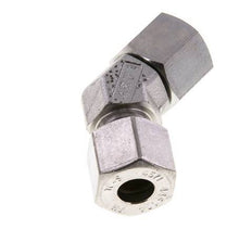 10S RVS 45gr L-stuk Snijringkoppeling Draaidoorvoer 630bar FKM O-ring en Afdichtconus Verstelbaar ISO 8434-1